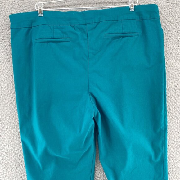 Chicos Pants Womens 4 US 20 Tall Brigitte Green Slim Ankle Pull On Stretch Knit - Picture 4 of 12